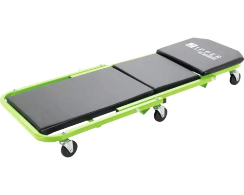 Werkstattliege mit gepolsterter Oberfläche und Rollen