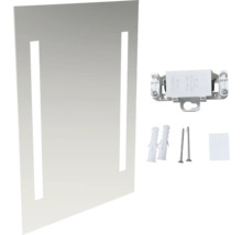 Miroir rectangulaire avec découpes et matériel de fixation