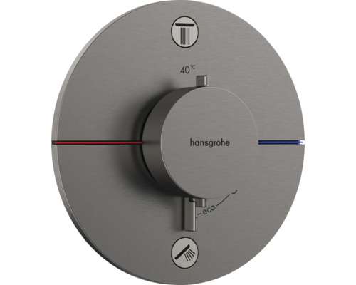 hansgrohe Unterputz Thermostat Dusche SHOWERSELECT COMFORT S brushed black chrom gebürstet ohne Unterputzgrundkörper 15554340