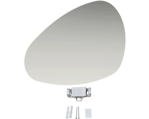 Miroir ovoïde avec matériel de fixation