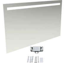 Rechteckiger Spiegel mit LED-Beleuchtung und Montagematerial