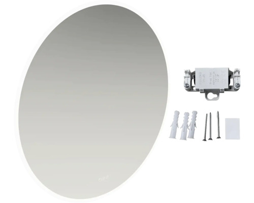 Ovaler Spiegel mit Montagematerial