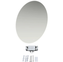 Ovaler Spiegel mit Befestigungsmaterial