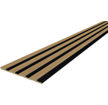 Panneau acoustique en bois avec des accents noirs pour la décoration murale et de plafond