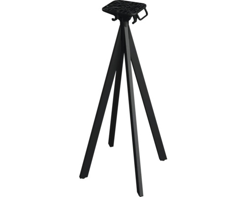 Tischgestell Infinity hoch Edelstahl 60×60×108 cm schwarz Tischgestell mit drei Beinen