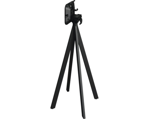 Schwarzes Stativ mit Gerätehalterung für Gerätebefestigung