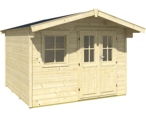 Abri de jardin en bois avec fenêtre et double porte