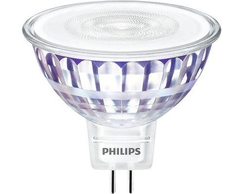 Ampoule LED à réflecteur MR16 transparent GU5.3/7W(50W) 621 lm 2700 K blanc chaud 12V