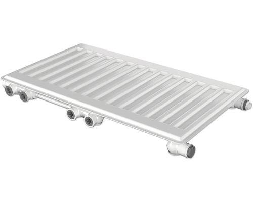 Radiateur plat avec ailettes de chauffage horizontales