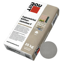 Sac de 25 kg de mortier de jointoiement pour plaquettes de parement en clinker Baumit Klinkerriemchen F pour une utilisation en extérieur
