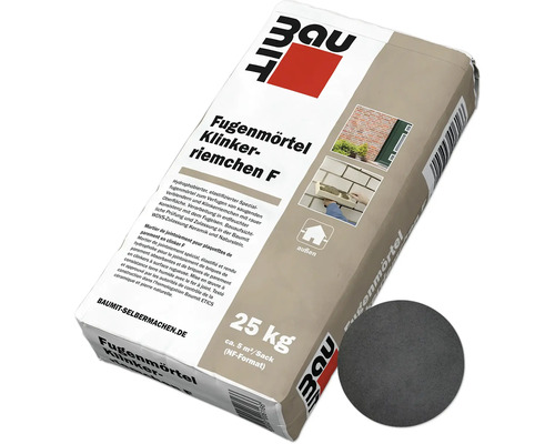 Mortier de jointoiement Baumit pour plaquettes de parement en clinker F noir 25 kg Mortier de jointoiement Baumit pour plaquettes de parement en clinker F, sac de 25 kilogrammes
