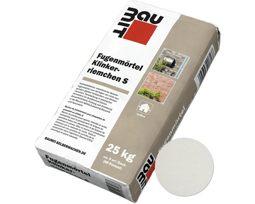 Sac de mortier pour joints de clinker Mortier de jointoiement Klinkerriemchen S, 25 kilogrammes