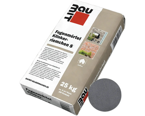 Mortier de jointoiement Baumit pour plaquettes de parement en clinker S anthracite 25 kg Mortier de jointoiement pour plaquettes de parement en clinker en sac de 25 kg