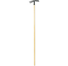 Houe double avec manche en bois pour le jardin