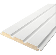 Planche de bois profilée laquée blanche