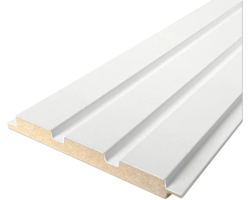 Planche de bois profilée laquée blanche