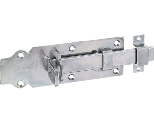 Verrou porte cadenas avec poignée plate et boucle 160 x 56 mm galvanisé, passivation couche épaisse