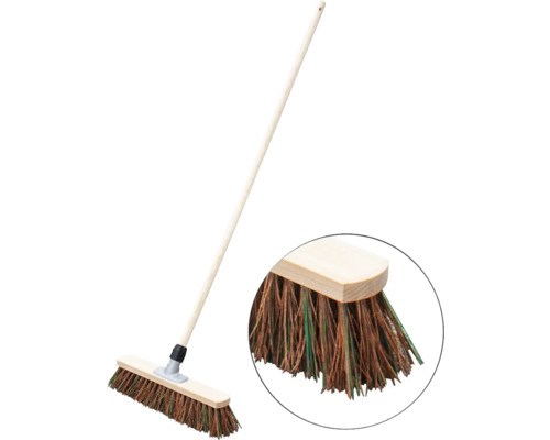 Kehrbesen mit Holzstiel und Naturborsten