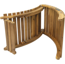 Marche de piscine en bois de forme semi-circulaire