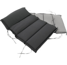 Deux coussins pour banc de jardin avec des bandes de fixation