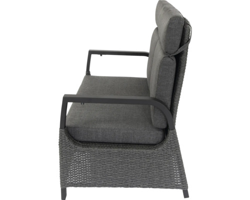 Canapé de jardin avec rembourrage et accoudoirs