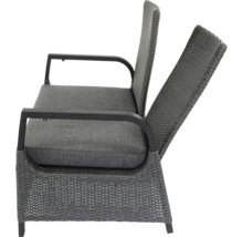 Banc de jardin avec dossier réglable et coussin d''assise