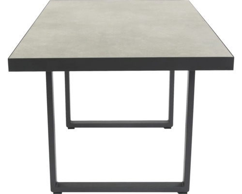 Table de salle à manger avec plateau et cadre en métal