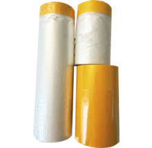 Trois rouleaux de ruban de masquage et de film de protection pour peinture