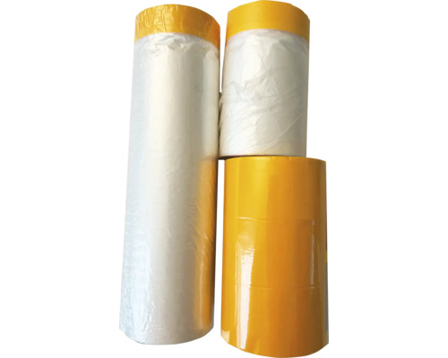 Kit de masquage ROXOLID 6 pièces Trois rouleaux de ruban de masquage et de film de protection pour peinture