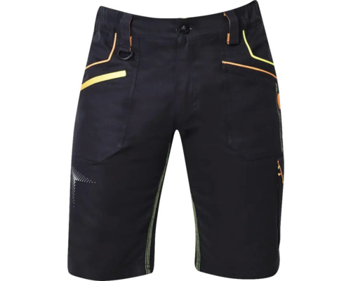 Short de travail noir avec des accents colorés