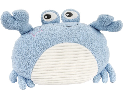 Animal en peluche Curly Cord crabe baleine pieuvre 30 cm, choix de motifs aléatoires Coussin d''éveil bleu en forme de crabe