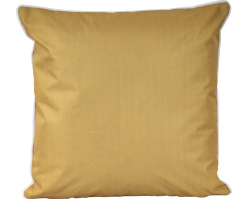 Quadratisches Dekokissen mit weißer Paspel