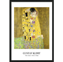 Impression encadrée de l''œuvre de Gustav Klimt ''Le Baiser''