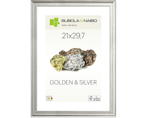 Cadre photo en bois GOLDEN & SILVER argent 29,7x42 cm (DIN A3)