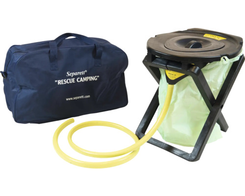 Toilettes de camping avec sac de transport et accessoires