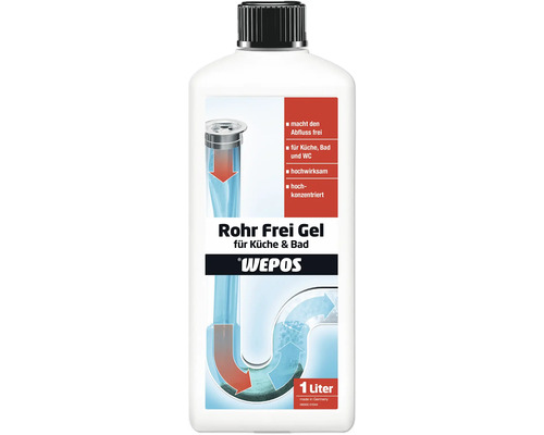 Rohr Frei Gel Wepos für Küche & Bad 1 l