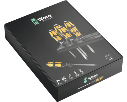 Jeu de tournevis Wera Kraftform dans un emballage noir.