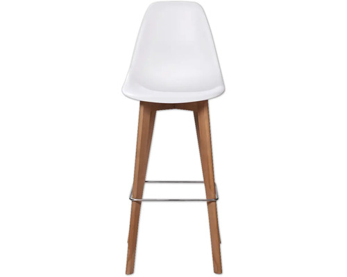 Tabouret de bar avec coque d''assise et repose-pieds