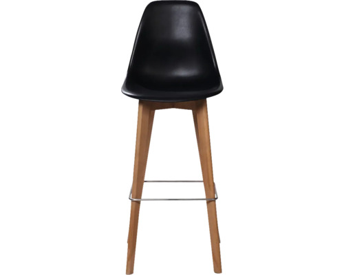 Tabouret de bar avec pieds en bois et coque d''assise