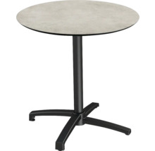 Table haute ronde avec plateau et pied