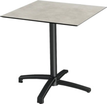 Table haute carrée avec plateau et pied