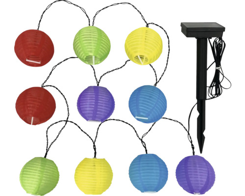 Solar-Lichterkette mit Papierlaternen für den Garten