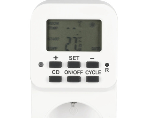 Horloge programmable avec affichage numérique et différents boutons de réglage