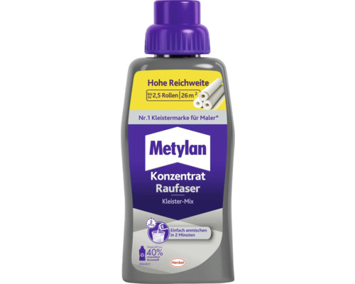 Colle prête à l’emploi papier ingrain Metylan concentrée 500 g Metylan Raufaser colle concentrée pour papier ingrain dans une bouteille
