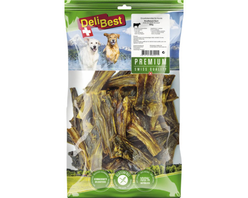 Friandises pour chiens DeliBest Sticks plat 800 g Delibest Bœuf plat en sachet, aliment unique pour chiens avec Premium Swiss Quality