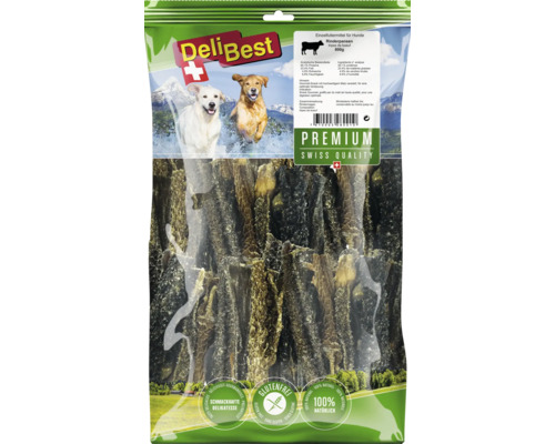 Brins de panse Delibest 800 g friandises à mâcher DeliBest Panse de boeuf pour chiens, 800 grammes
