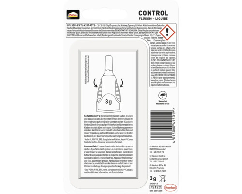 Pattex Control Colle liquide instantanée, 3 grammes