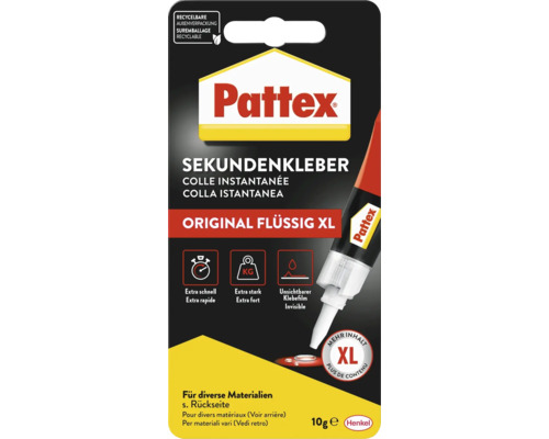 Pattex Sekundenkleber Original Flüssig XL in Verpackung