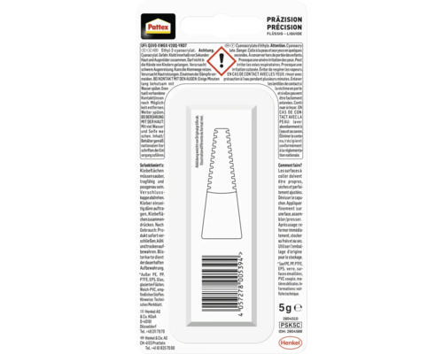Pattex Colle instantanée précision liquide 5 grammes