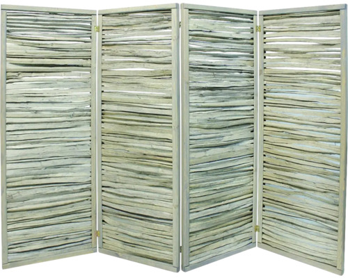 Paravent avec quatre éléments en bois